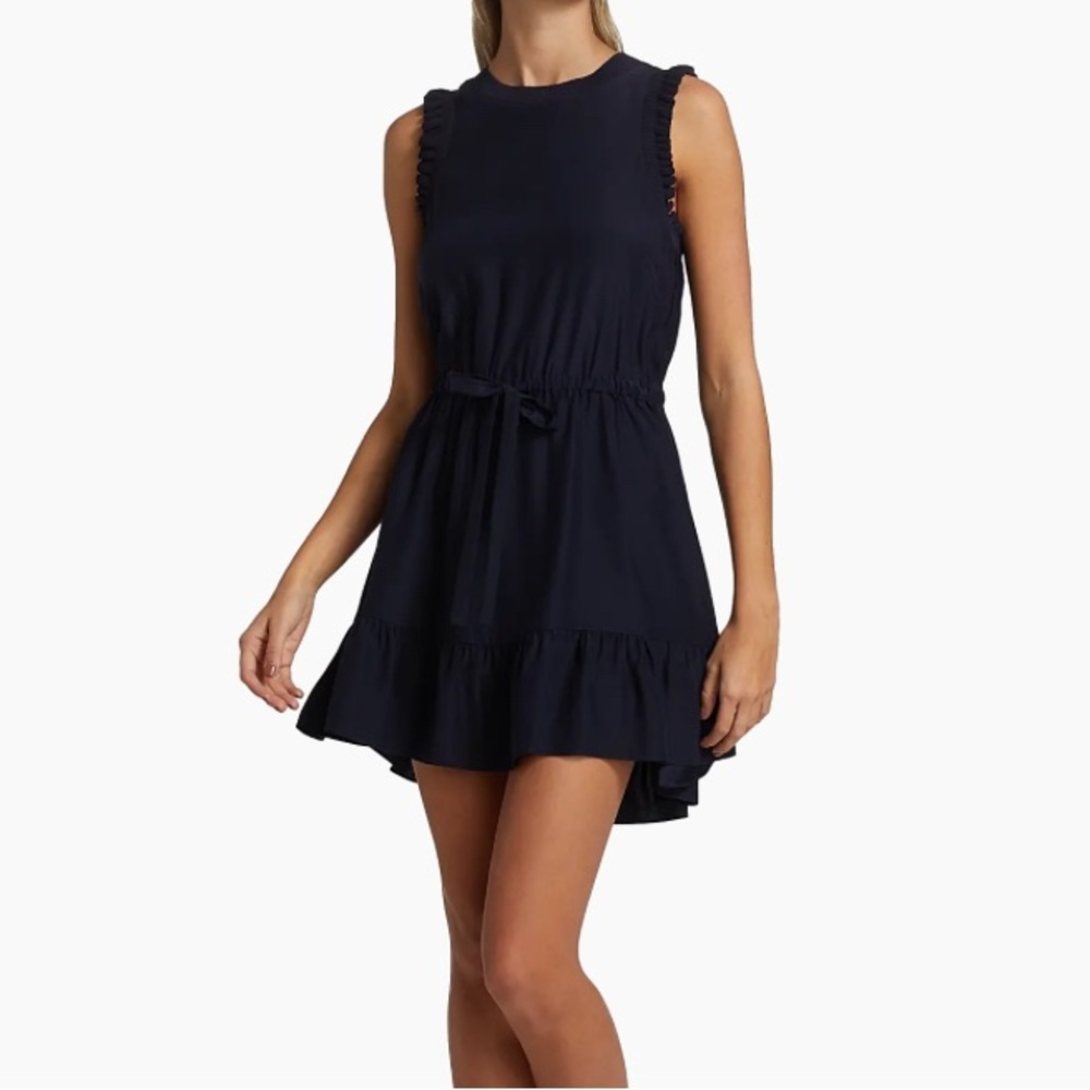 Cinq à Sept Lenora Silk Mini Navy dress in size Small